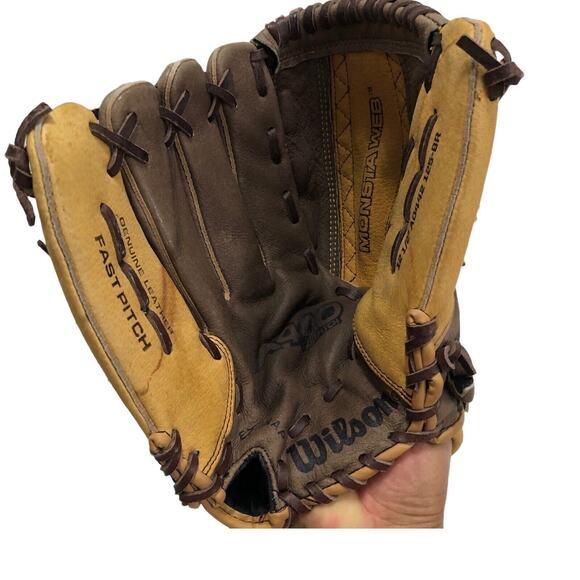 Wilson A440 Fastpitch Glove Leather 12 1/2” A0442 125-BR Monsta Web - Picture 1 of 11